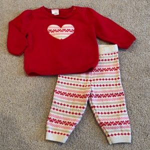 Heart Sweater Set